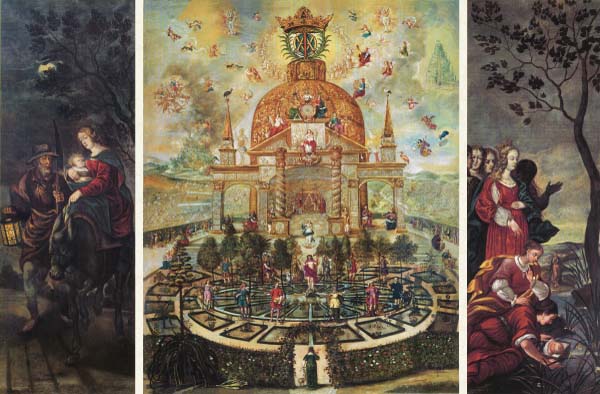 バート・タイナッハで制作された、カバラの英知が描き込まれた祭壇画