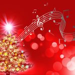 クリスマスツリーと音楽