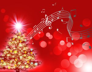 クリスマスツリーと流れる音楽