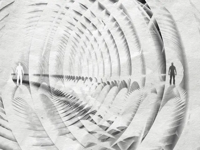 人と人との間に働くテレパシーのイメージ