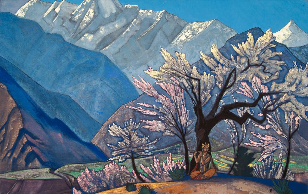 “Krishna（Spring in Kulu)” by Nicholas Roerich, 1930