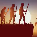 進化のはてに絶滅する人類（イメージ）