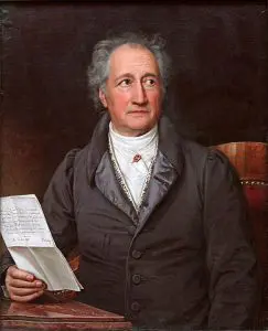 ゲーテ。70歳の時の肖像。（1828年）