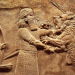 アッシリアの壁の浮き彫り