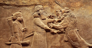 アッシリアの壁の浮き彫り