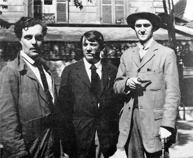 モディリアーニとピカソとアンドレ・サルモン、1917 年