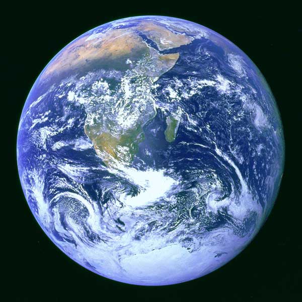 アポロ17号から撮影された地球