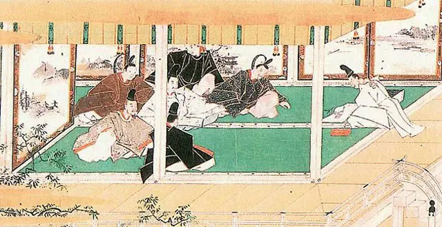 算木で占いを行う陰陽師の画