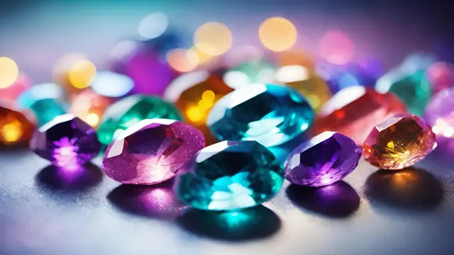 豊かさの実現を象徴する色とりどりの宝石のイメージ