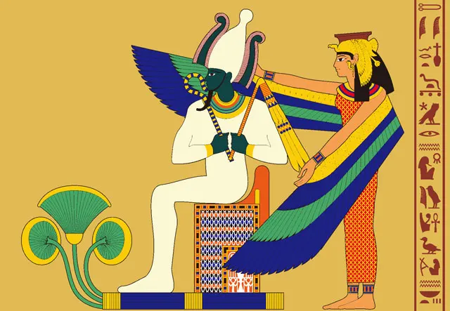 イシスとオシリスのイラスト