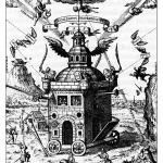 1618年テオフィルス・シュヴァイガルト（ダニエル・メークリングの別名）の『薔薇十字団の知恵の鏡』に描かれた薔薇十字団の目に見えない学院