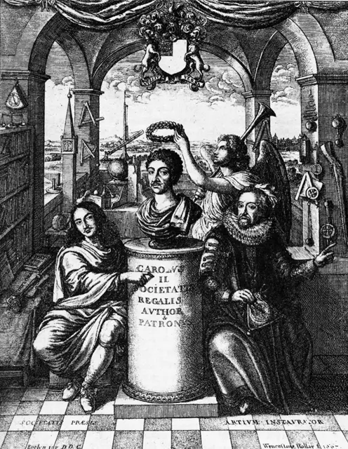 トマス・スプラットの『英国王立学士院の歴史』の口絵