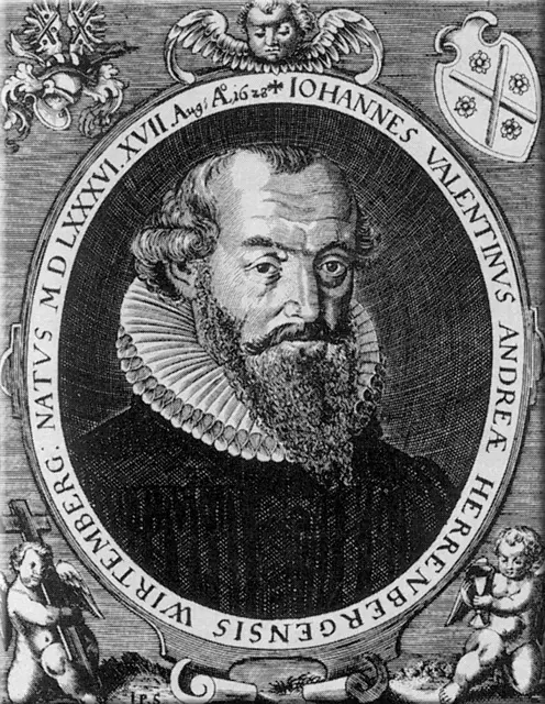 薔薇十字団のユートピアを推進の主導者、ヨハン・ヴァレンティン・アンドレーエ